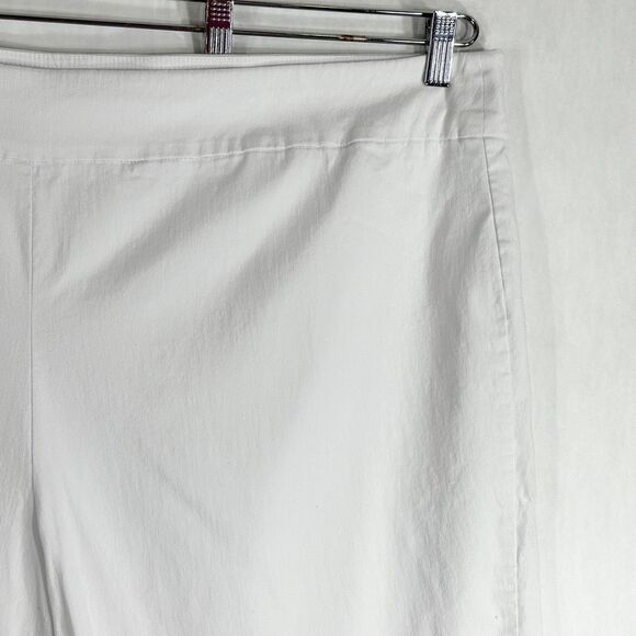 Avenue Plus Size 26 Shorts White Solid High Rise Pull On‎ 12 Inch Stretch 467 - Picture 4 of 11